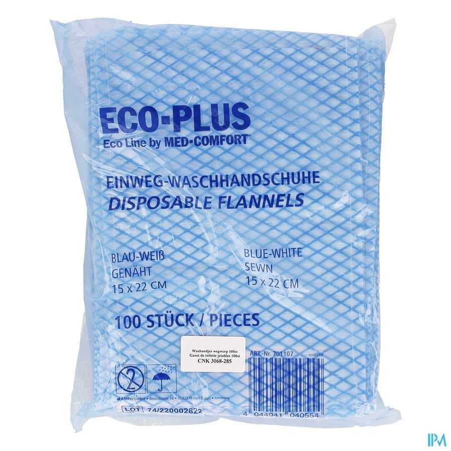 Gants De Toilette Jetables 100 Covarmed