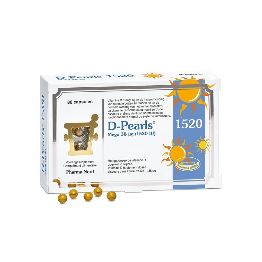D-Pearls 1520 UI 80 Gélules