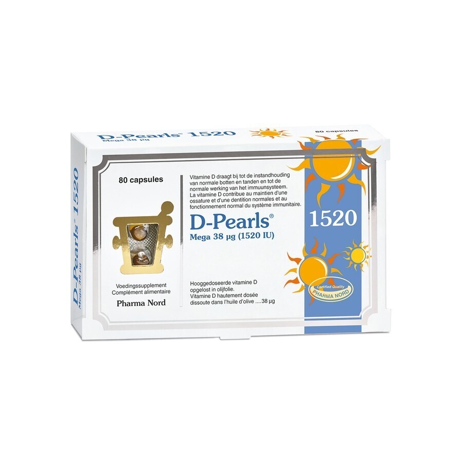 D-Pearls 1520 UI 80 Gélules