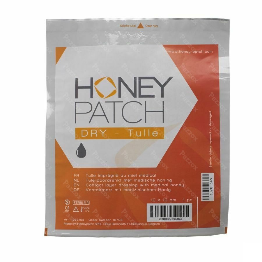 Honeypatch Dry Miel Cicatr.7g+tulle Ster.10x10cm 1