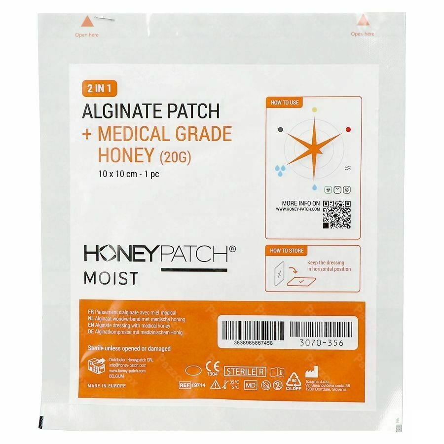 Honeypatch Moist Miel Cicat.20g+alg.ster 10x10cm 1