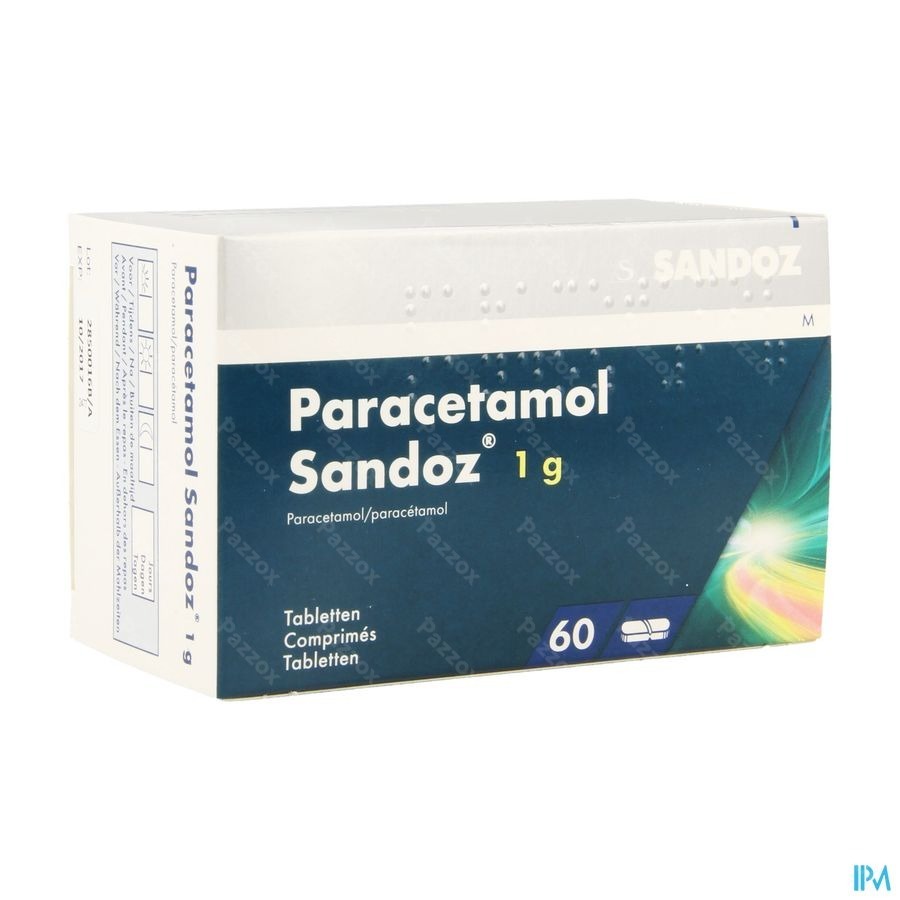 Paracetamol 1g Sandoz Tabl 60