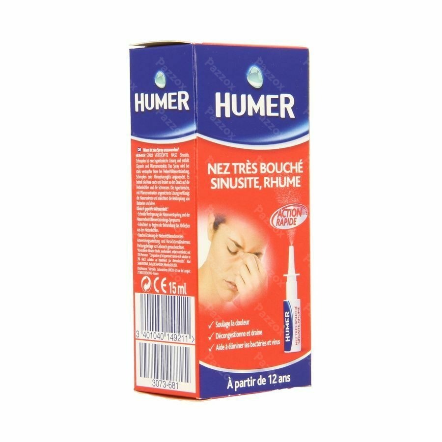 Humer Spray Nez Tres Bouche 15ml