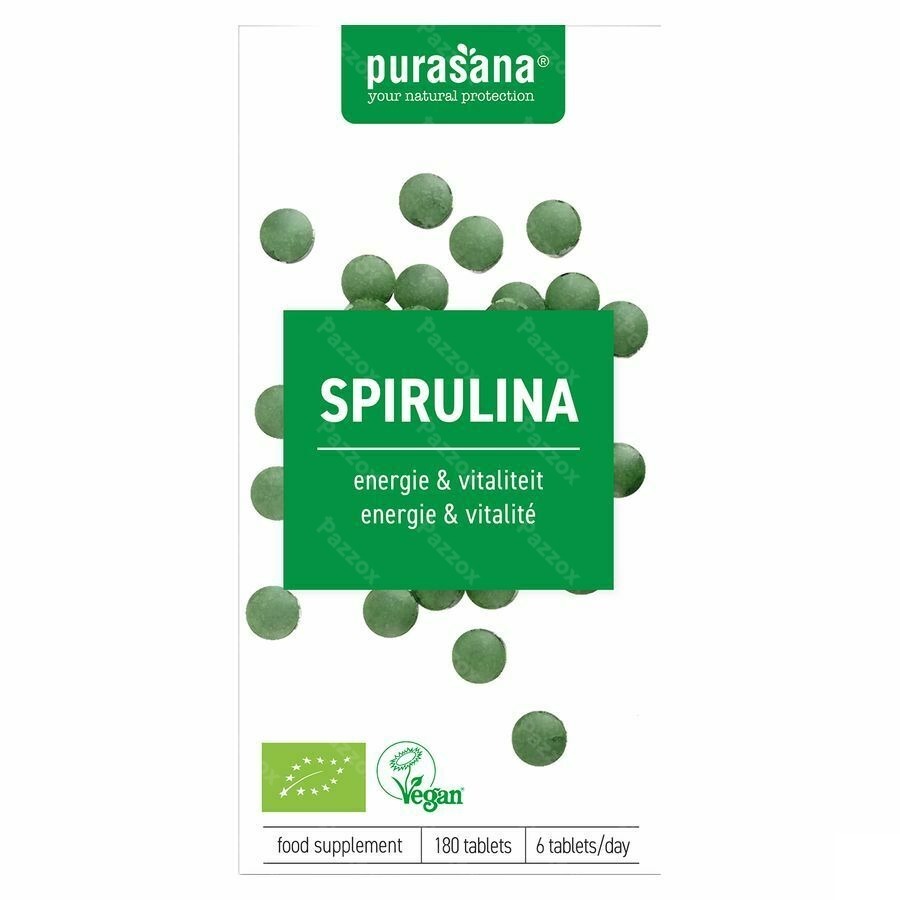 Purasana Vegan Spirulina Bio Comp 180