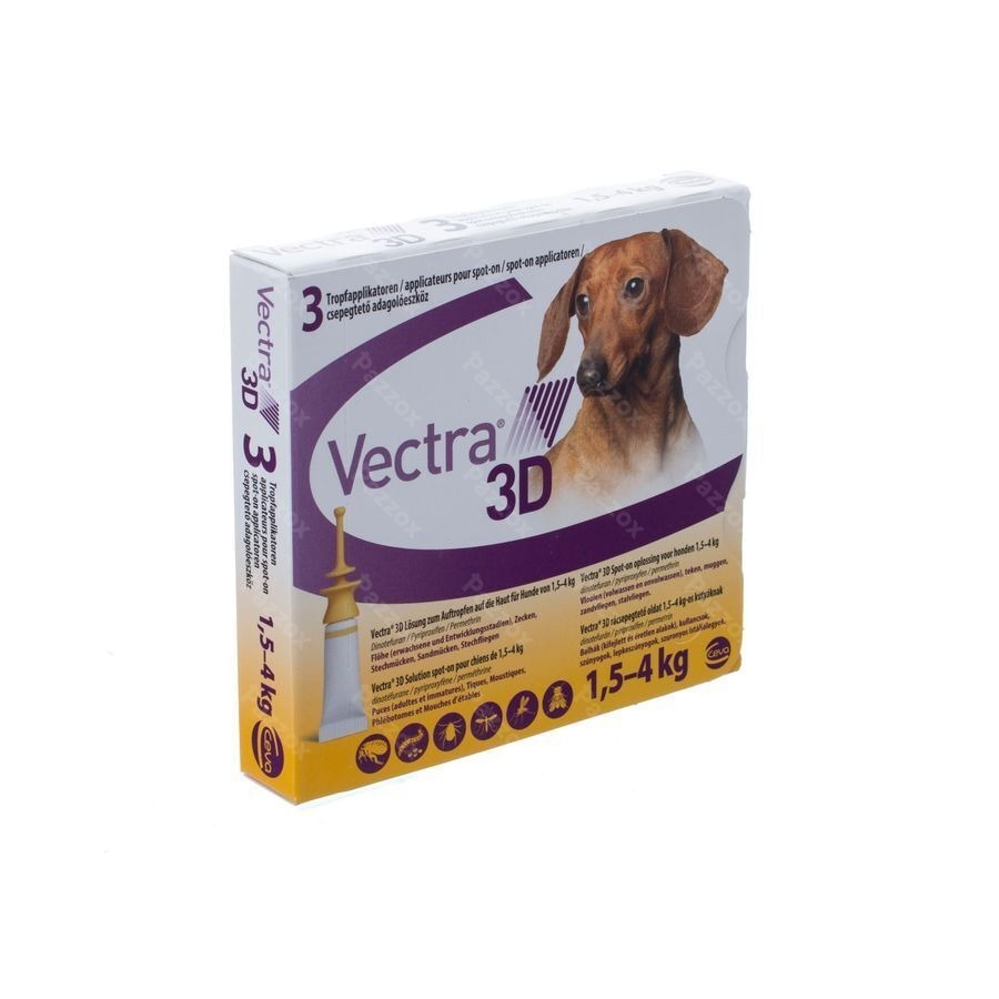 Vectra 3d Sol Spot-on Chien Pipet 3x0,8ml