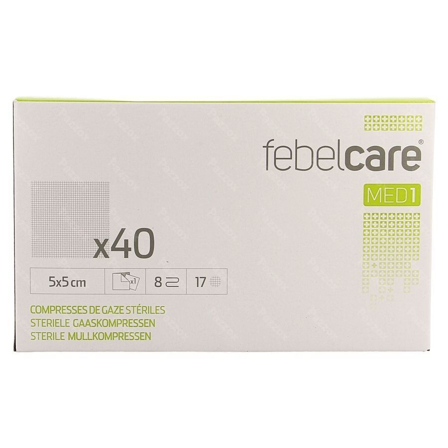 Febelcare Med1 Compresse Gaze Ster. 5,0x5,0cm 40x1
