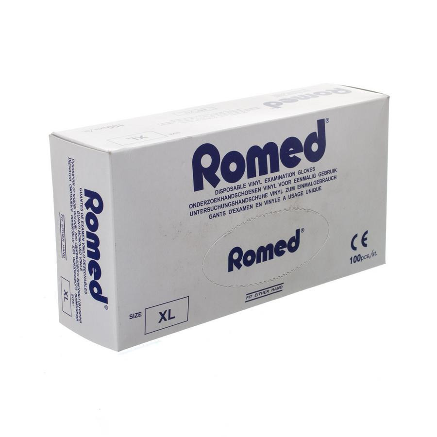 Romed Gants Vinyl Jetable Xl 100 Pontos