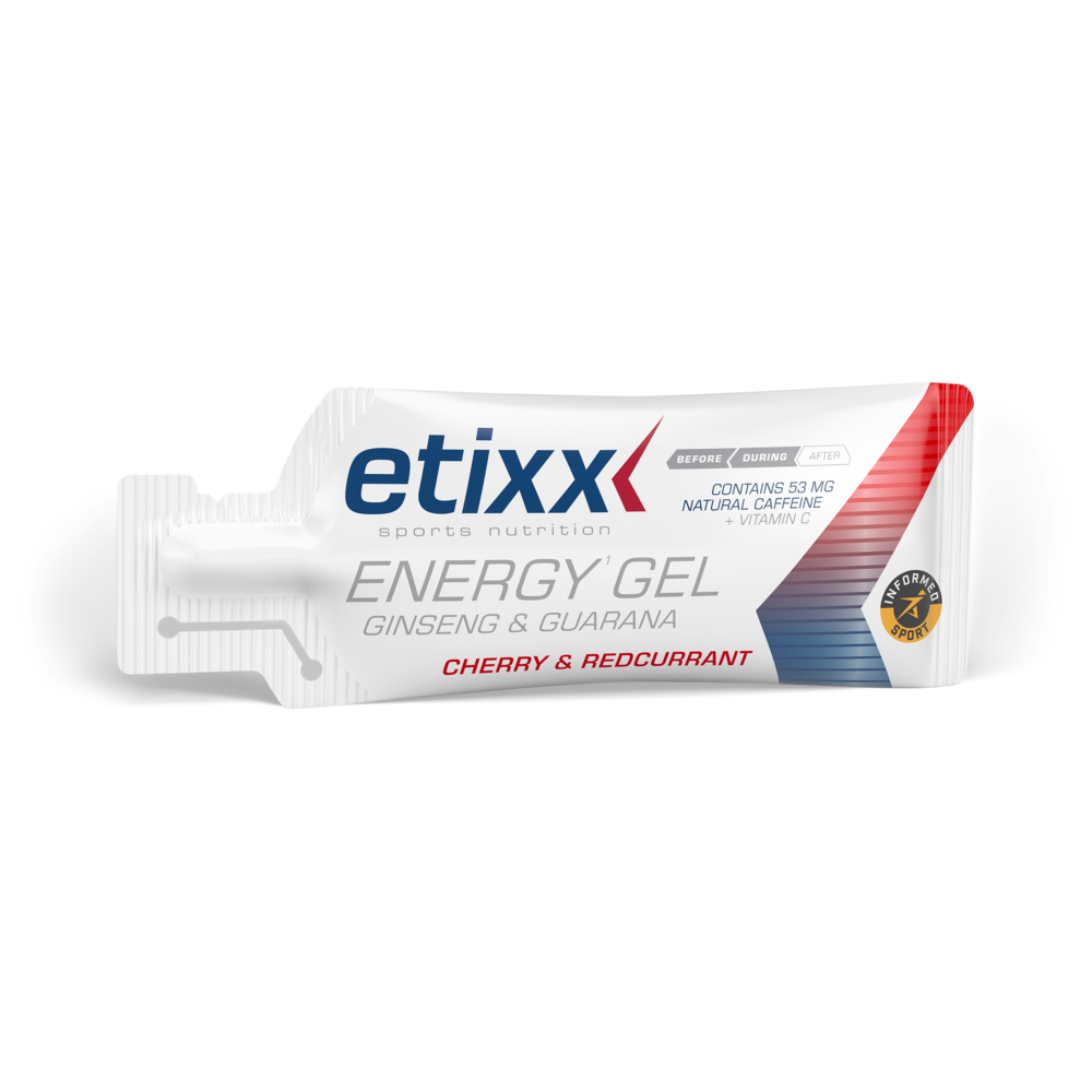 Etixx Ginseng & Guarana Energy Gel Cerise-canneberge 12x50g