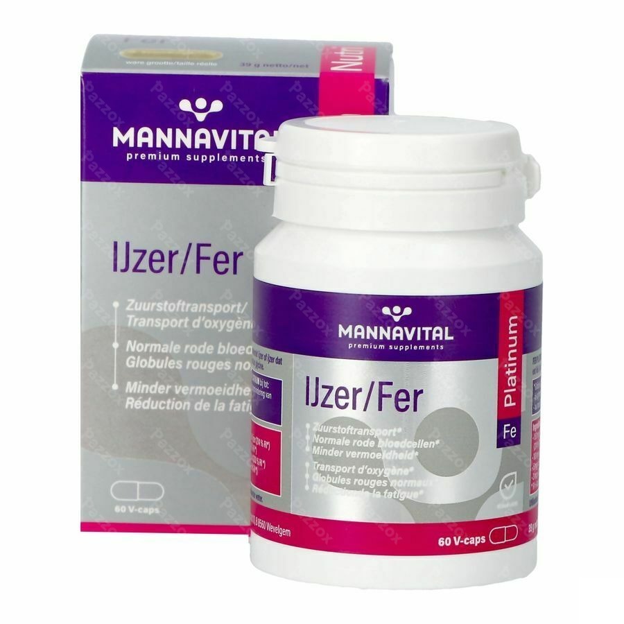 Mannavital Fer Platinum V-caps 60
