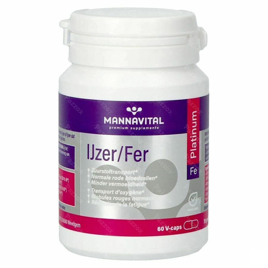 Mannavital Fer Platinum V-caps 60