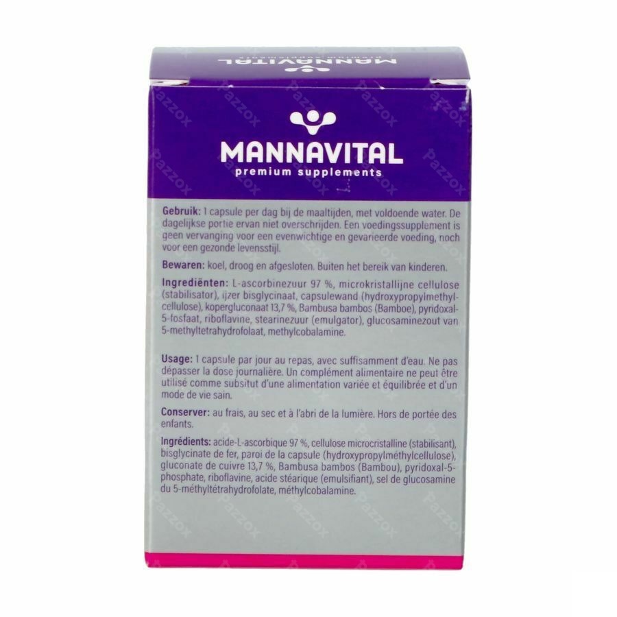 Mannavital Fer Platinum V-caps 60