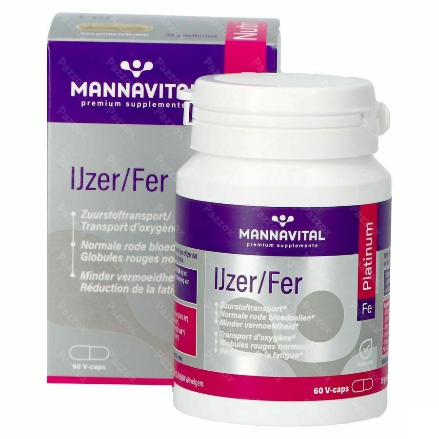 Mannavital Fer Platinum V-caps 60