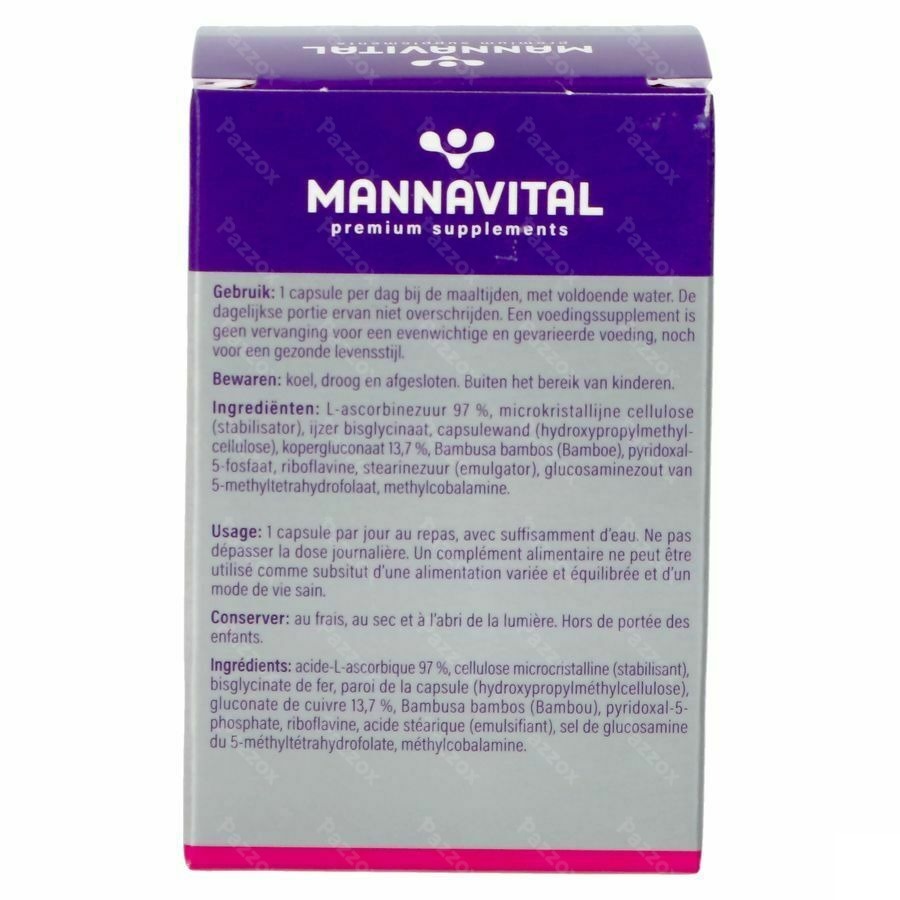 Mannavital Fer Platinum V-caps 60