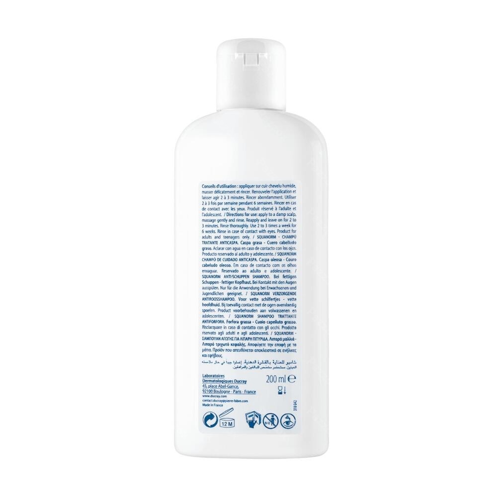 Ducray Squanorm Sh Pellicules Grasses 200ml
