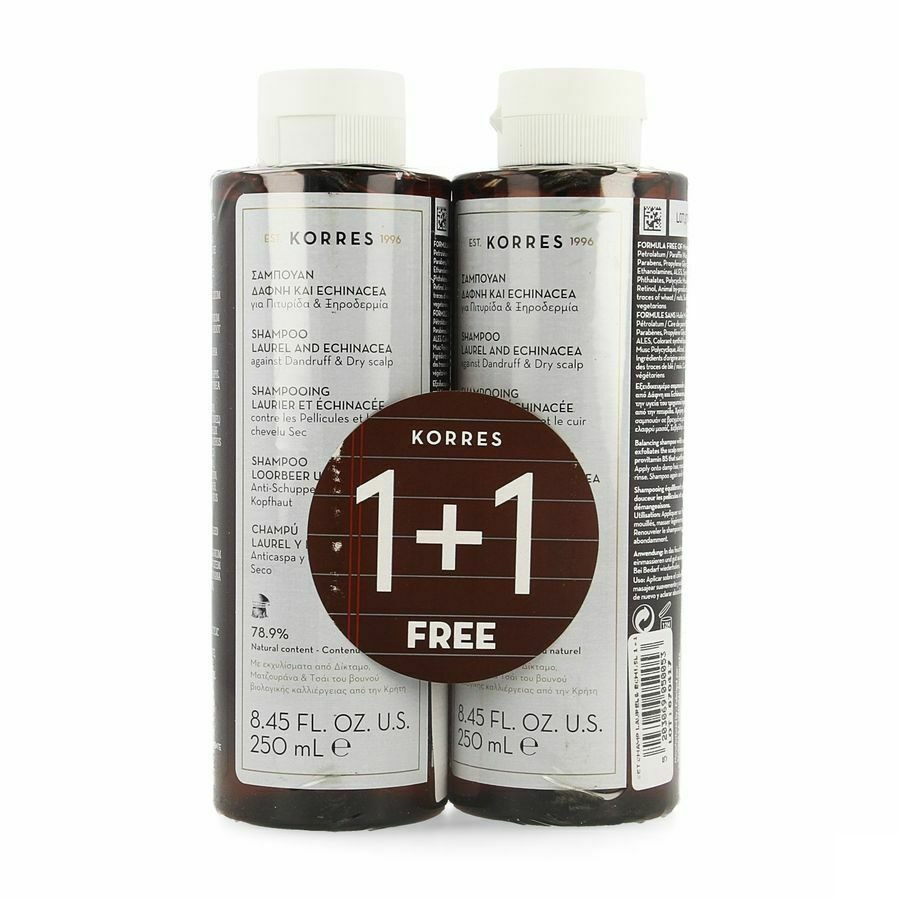 Korres Kh Sh Laurier&echinacee 2x250ml Promo
