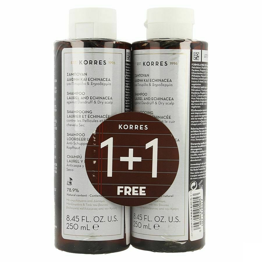 Korres Kh Sh Laurier&echinacee 2x250ml Promo