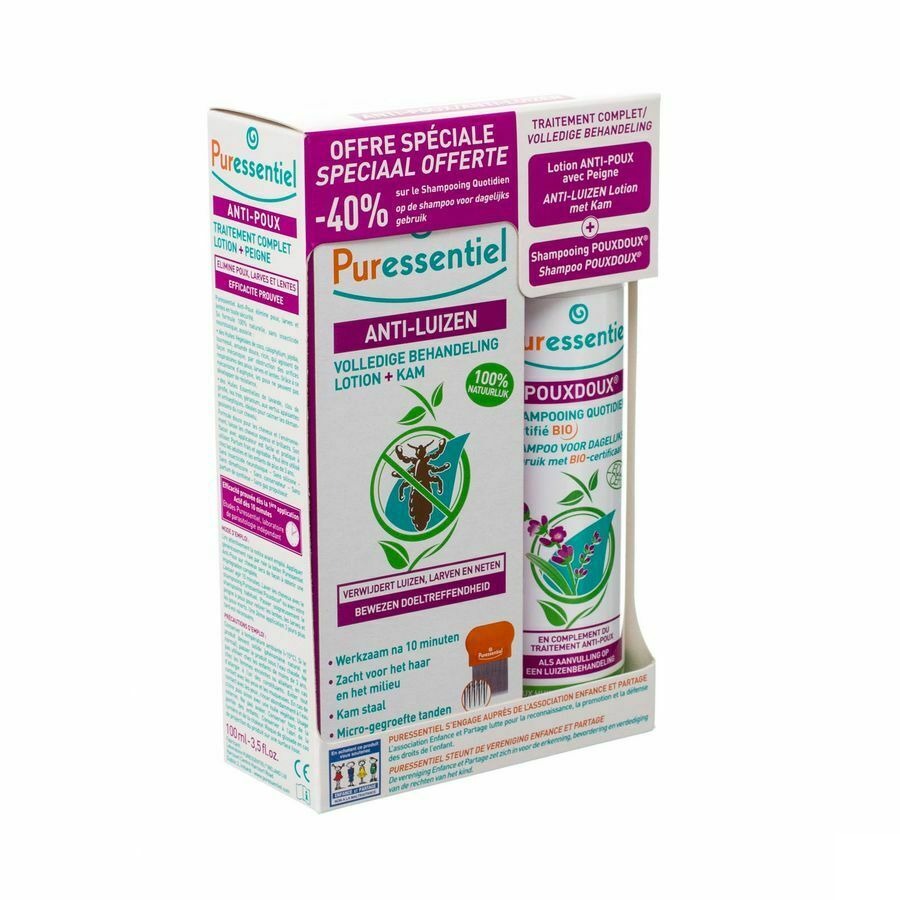 Puressentiel Anti-poux Sh Pouxdoux 200ml+lot 100ml