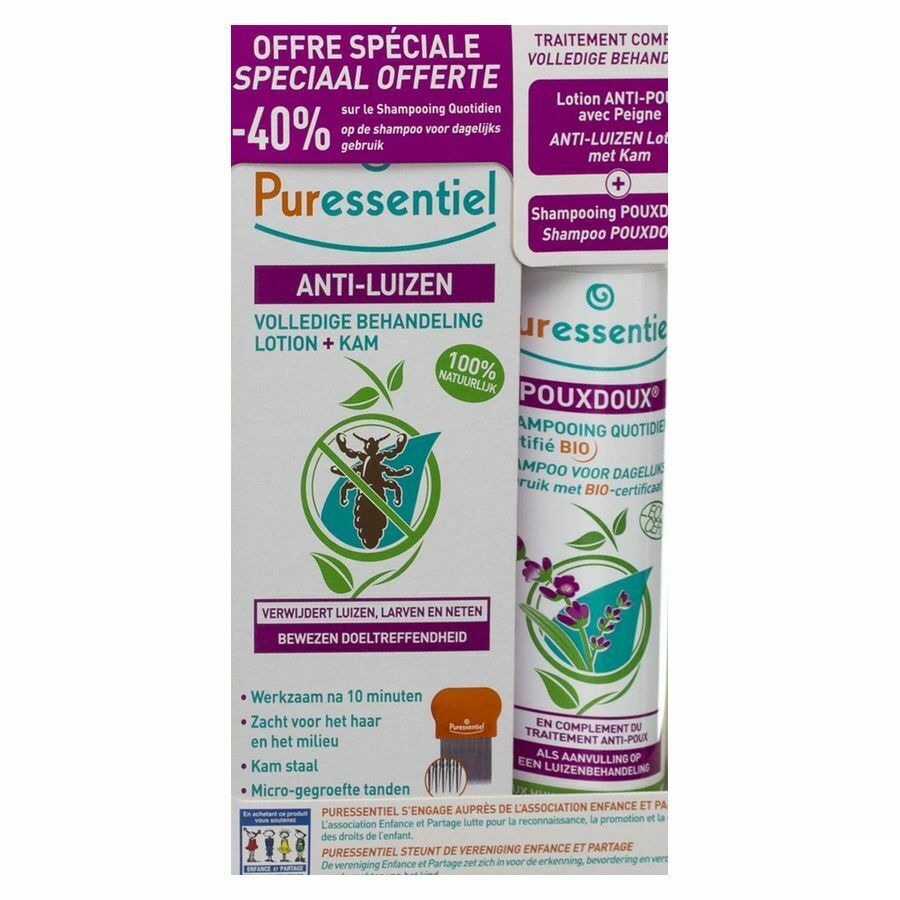Puressentiel Anti-poux Sh Pouxdoux 200ml+lot 100ml