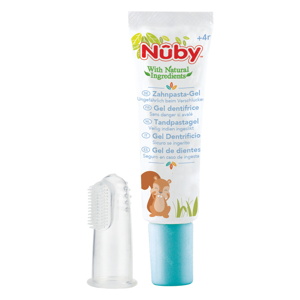 Nuby Citroganix Gel nettoyant gencives et dent + doigt massant – 15g - 4m+ 