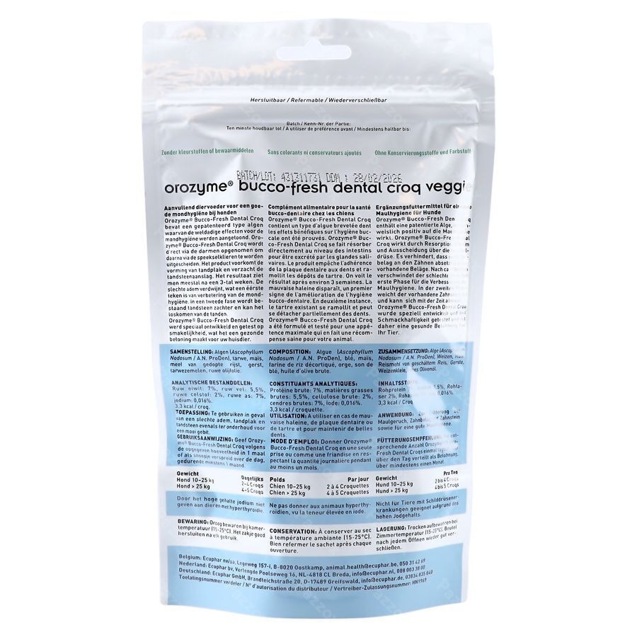 Orozyme Bucco-fresh Dental Croq Dog >10kg 150g