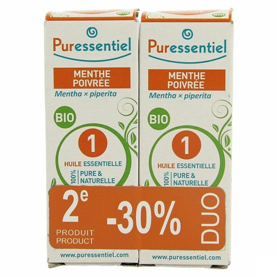 Puressentiel He Menthe Poivree Bio 2x10ml