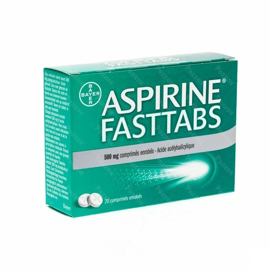 Aspirine Fasttabs 500mg Comp Pell. 20