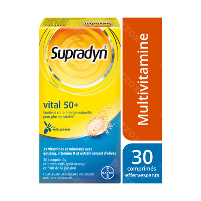 Supradyn Energy Multivitamine énergie Avec Coq10 30 Comprimés Effervescents
