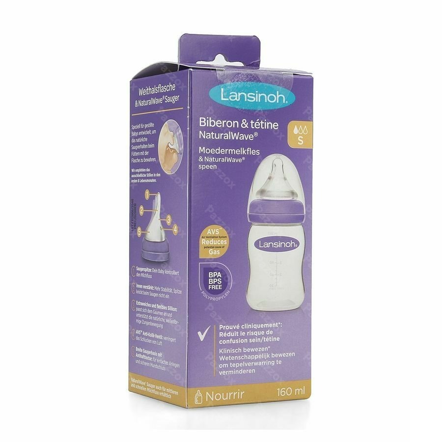 Lansinoh Biberon + Natural Wave Tetine 160ml