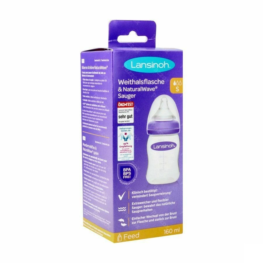 Lansinoh Biberon + Natural Wave Tetine 160ml