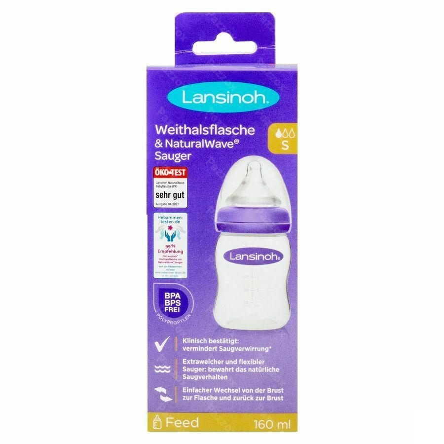 Lansinoh Biberon + Natural Wave Tetine 160ml