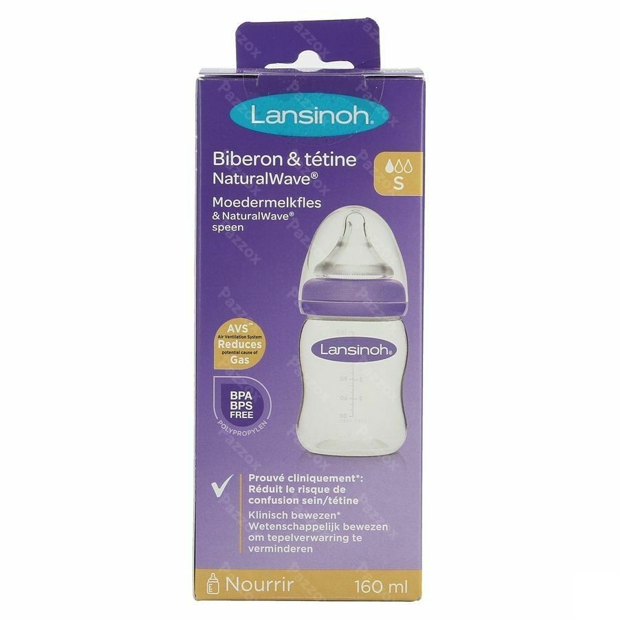 Lansinoh Biberon + Natural Wave Tetine 160ml