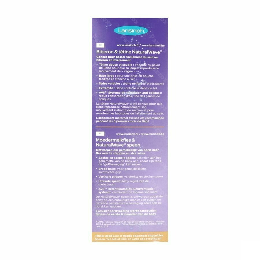 Lansinoh Biberon + Natural Wave Tetine 240ml