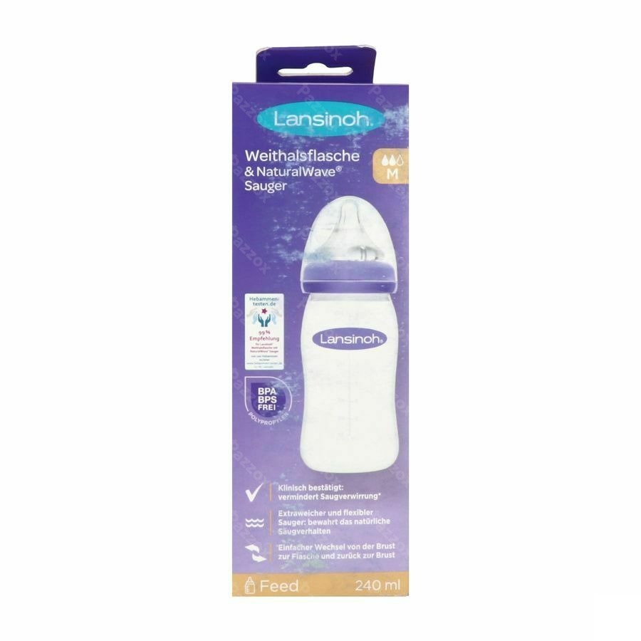 Lansinoh Biberon + Natural Wave Tetine 240ml