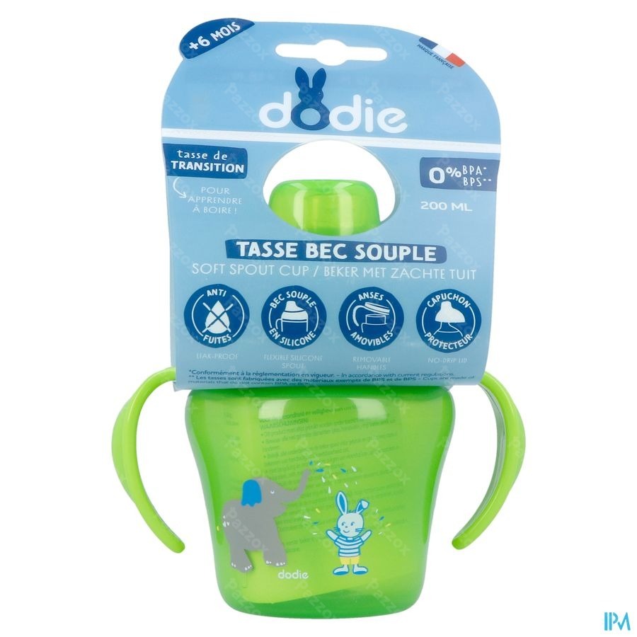 Dodie Tasse Apprentissage Verte 1er Age 200ml