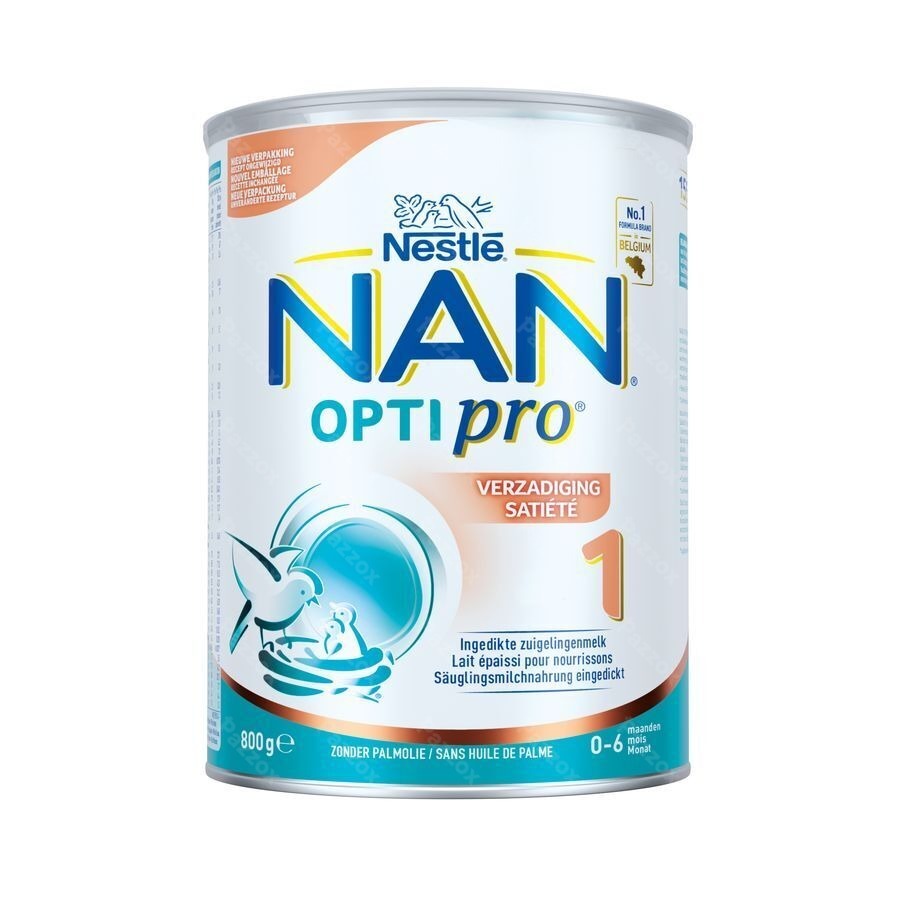 Nan Satiété 1 Lait pour Nourrissons épaissi Bébé 0-6 Mois 800g