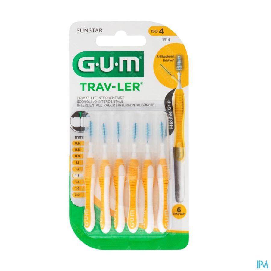 Gum Trav-Ler Brosse Interdentale 1,3mm 6 Pièces