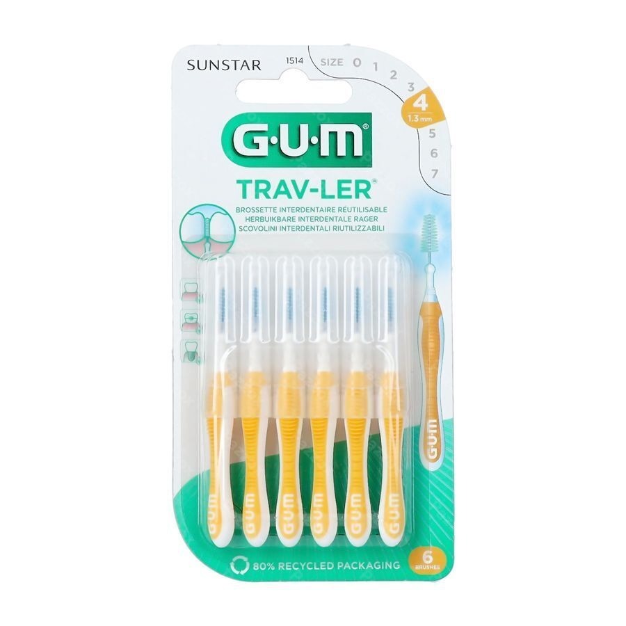 Gum Trav-Ler Brosse Interdentale 1,3mm 6 Pièces
