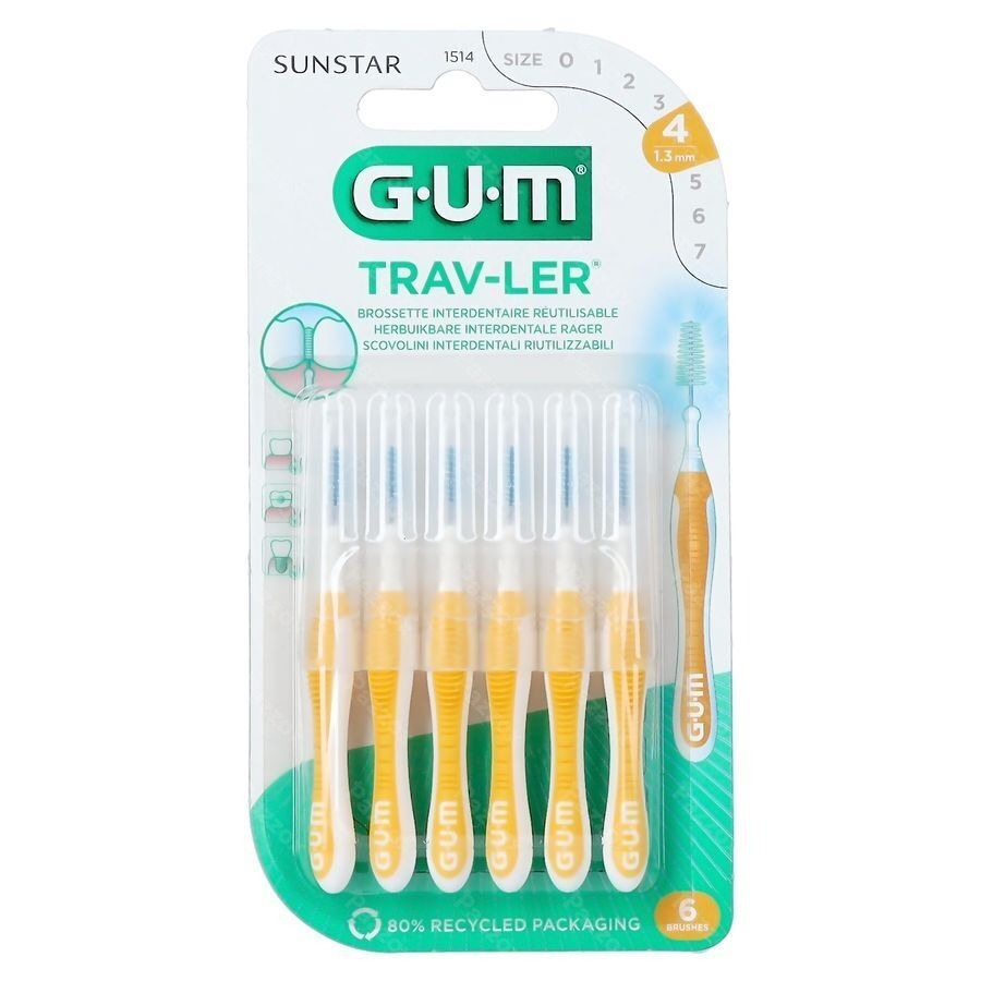 Gum Trav-Ler Brosse Interdentale 1,3mm 6 Pièces