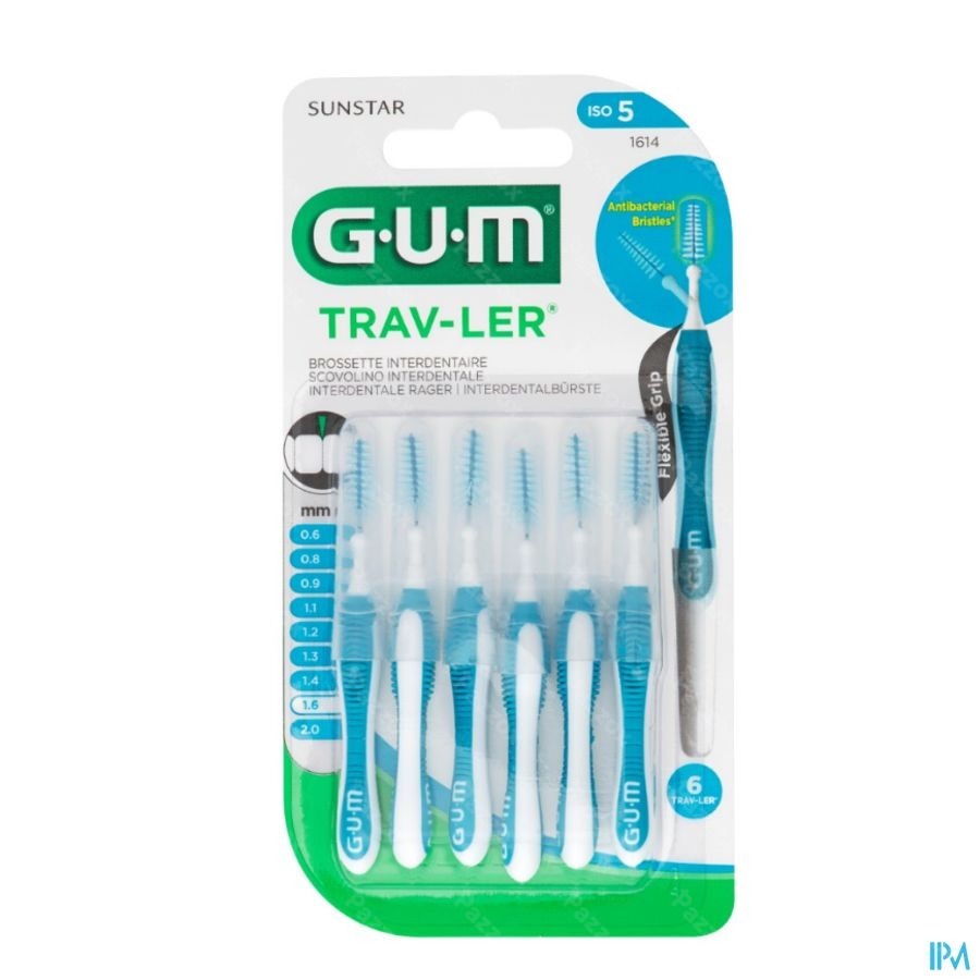Gum Trav-Ler Brosse Interdentale 1,6 mm 6 Pièces