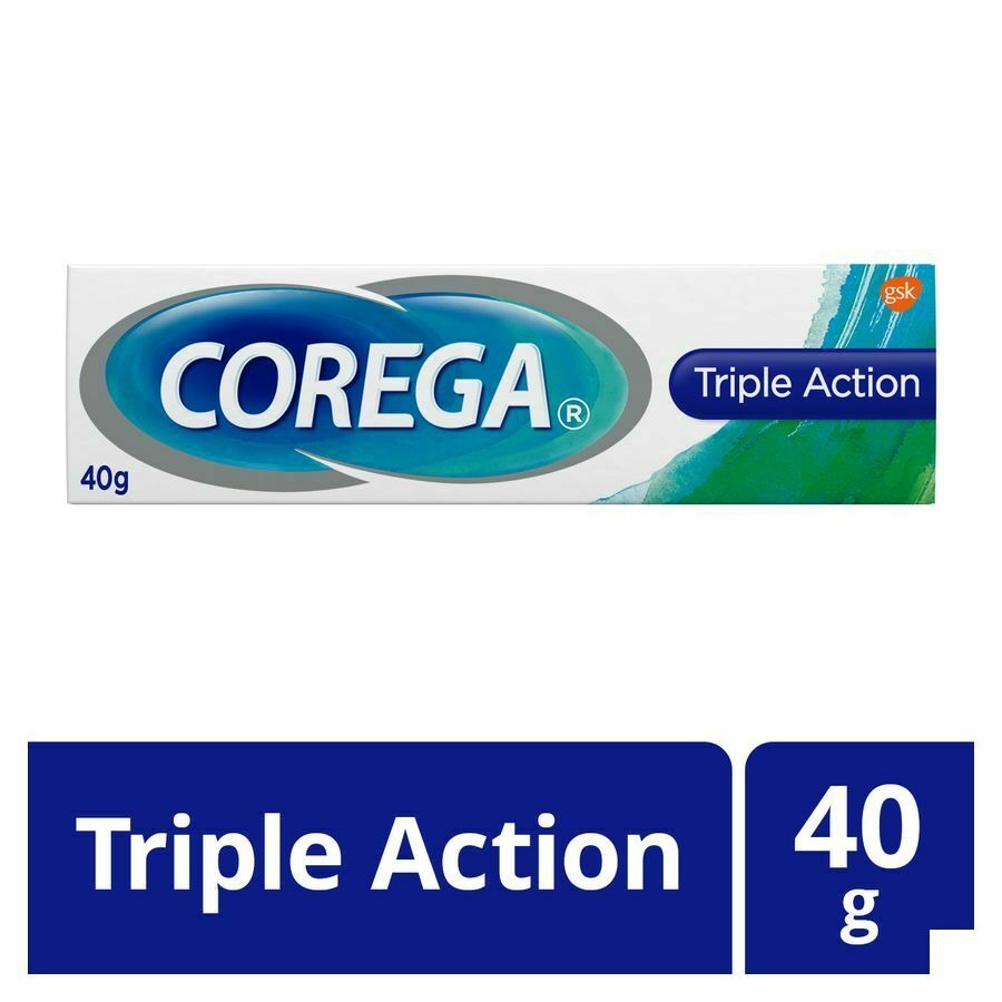 Corega Triple Active Cr Adh Prothese Dentaire 40g