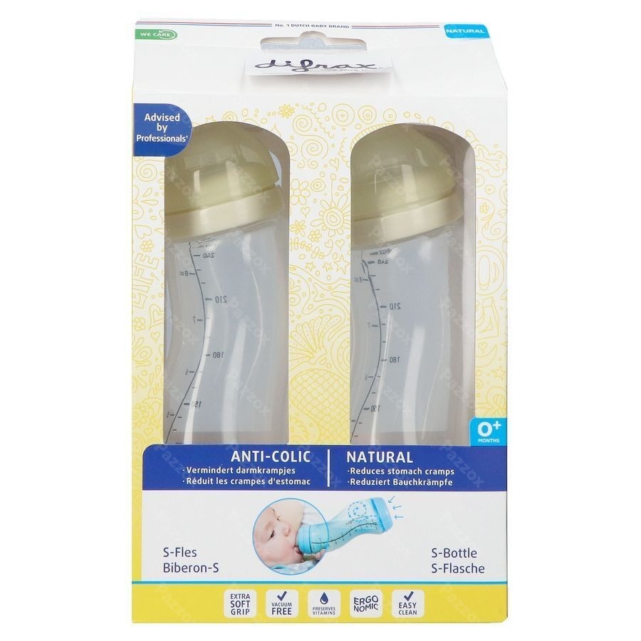 Difrax Biberon-s Natural Double Pack 2x250ml