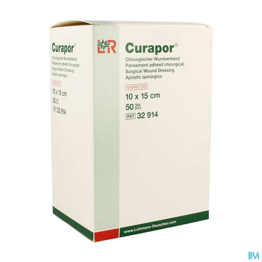 Curapor Pans Chirurg. Steril 15cmx10cm 50 32914