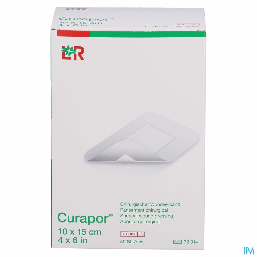Curapor Pans Chirurg. Steril 15cmx10cm 50 32914
