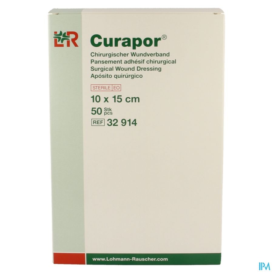 Curapor Pans Chirurg. Steril 15cmx10cm 50 32914