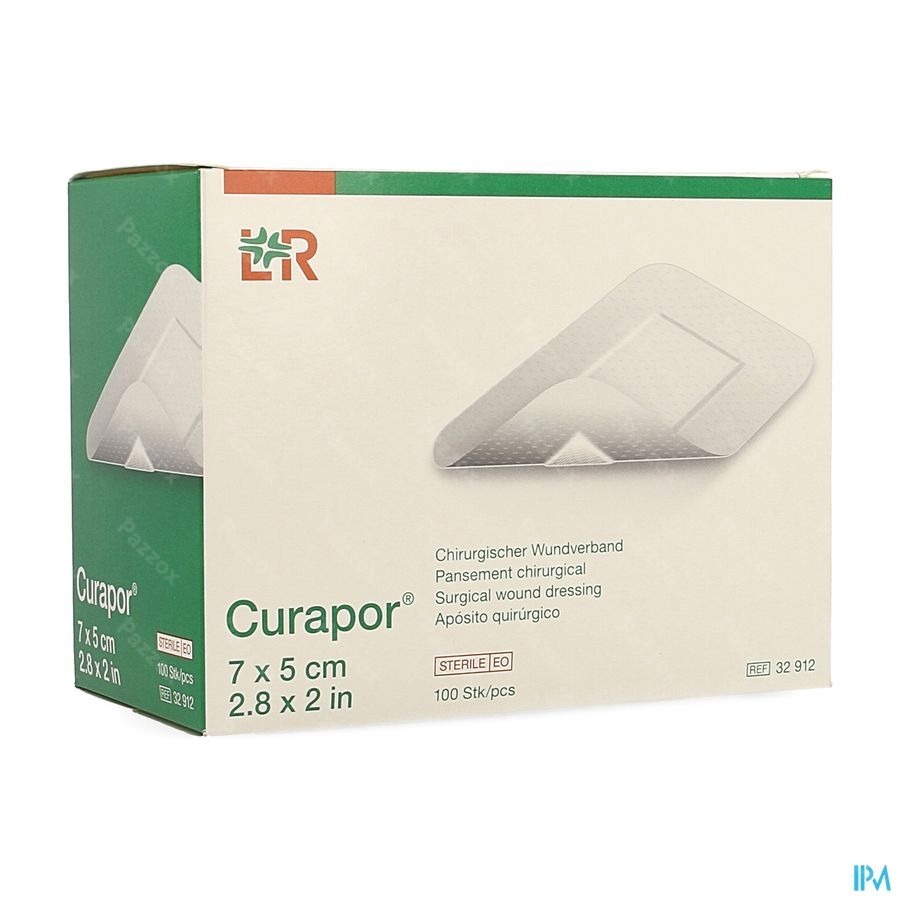 Curapor Pans Chirurg. Steril 7cmx 5cm 100 32912