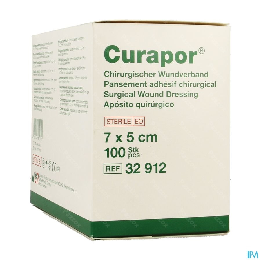 Curapor Pans Chirurg. Steril 7cmx 5cm 100 32912