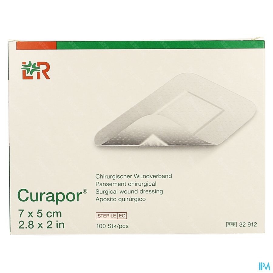 Curapor Pans Chirurg. Steril 7cmx 5cm 100 32912