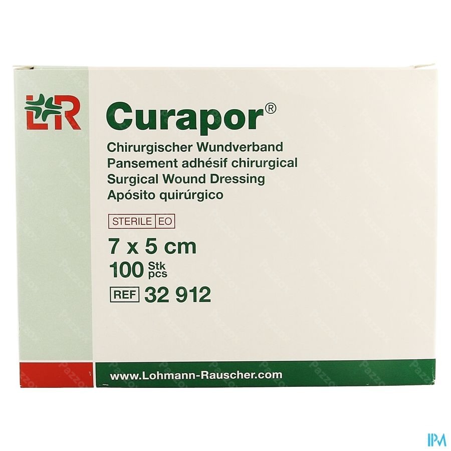 Curapor Pans Chirurg. Steril 7cmx 5cm 100 32912