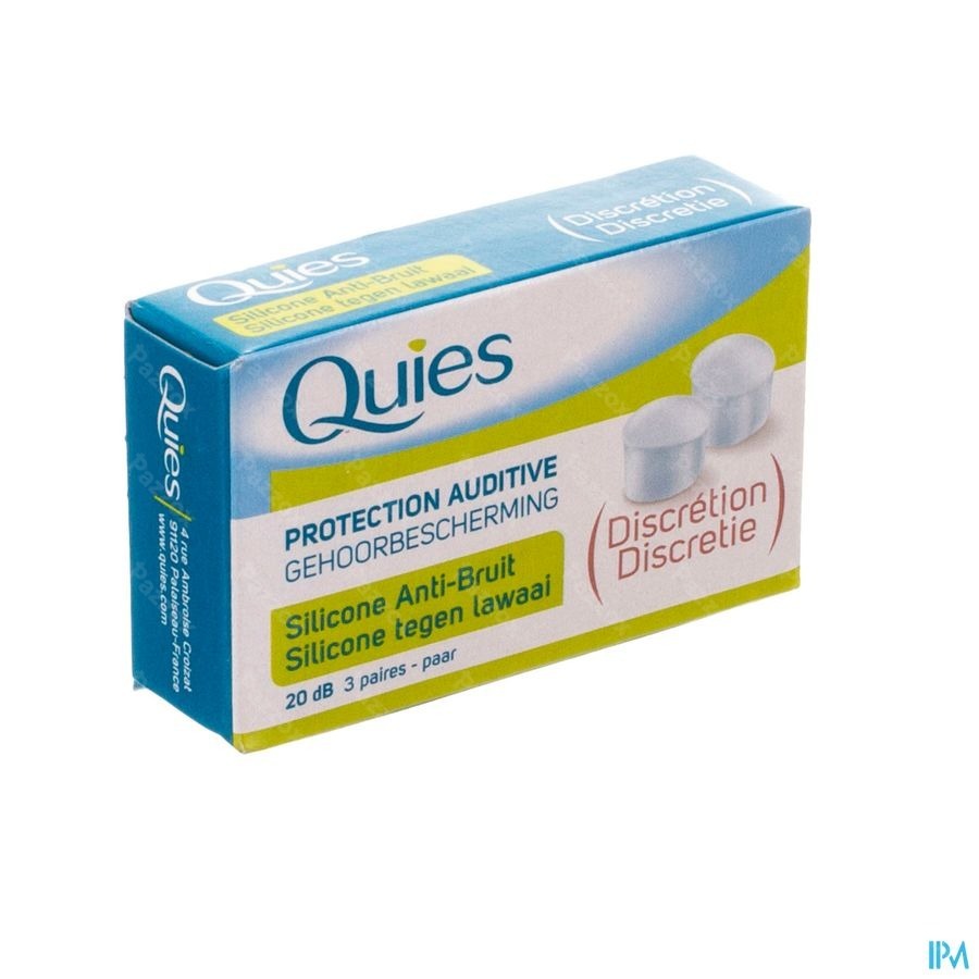 Quies Protection Audit.a/bruit Silicone 3 Paires