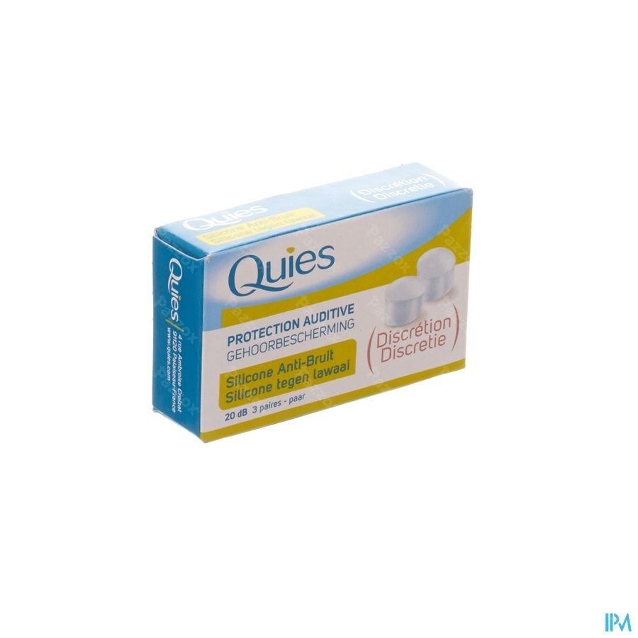 Quies Protection Audit.a/bruit Silicone 3 Paires